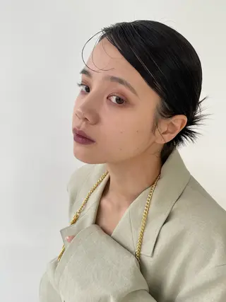 セミロング カラー ヘアアレンジ maoブリーチ無し 似合わせカラーのヘアスタイル