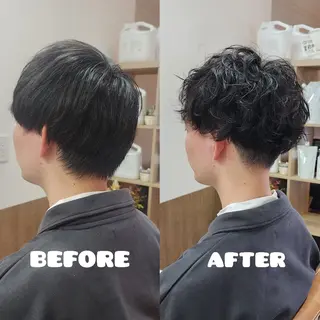 パーマ メンズ ショート Chii hair ☆ いとう くみのヘアスタイル