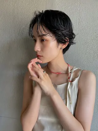 ショート パーマ パーマ/レイヤー 岩山丈一郎のヘアスタイル