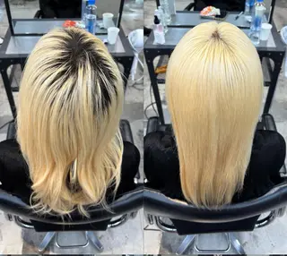 ミディアム ハイトーン×デザイン 🪽🫧HIKARIのヘアスタイル