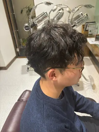 ミディアム パーマ メンズ レイヤーカット/艶髪 /パーマaikoのヘアスタイル