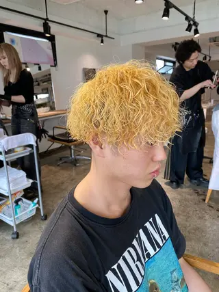 ショート カラー パーマ メンズ メンズパーマ 特化/中川拓也のヘアスタイル