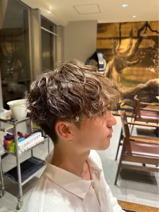 パーマ メンズ FURUSHO梅田所属・【メンズ限定】原 唯登のヘアスタイル