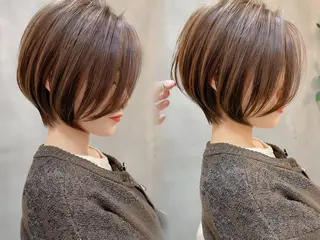 ショート カラー ボブ/ショート/ 縮毛矯正⚜️工藤昴のヘアスタイル