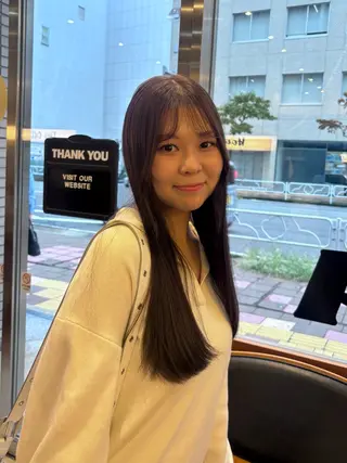 ロング カラー SASAnagano 堀内未梨のヘアスタイル
