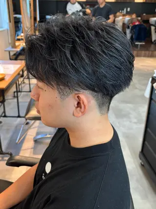 メンズ 保立/メンズカット 千葉駅フェザーパーマのヘアスタイル