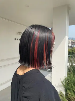 ミディアム カラー 木村 架音のヘアスタイル