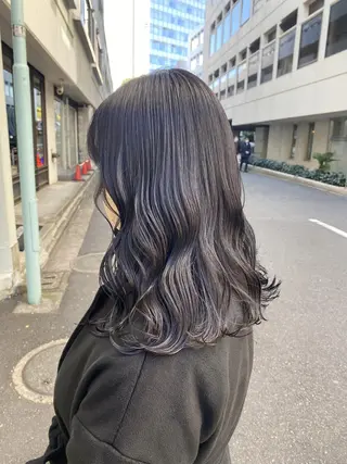 カラー セミロング 大人っぽ上品🤍韓国 レイヤー🤍ふうがのヘアスタイル