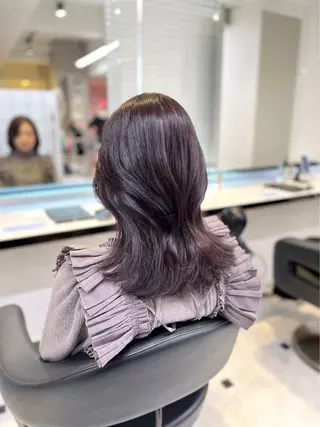 セミロング miku/ラベンダー 透明感カラー🪻❤︎のヘアスタイル