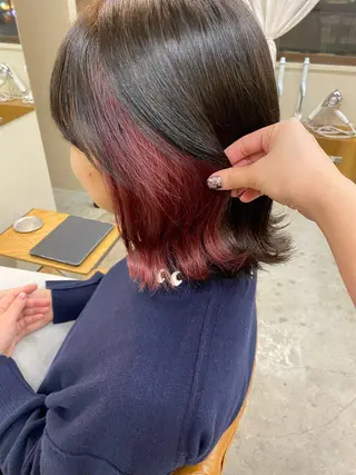 ミディアム カラー NIKO/名古屋/ 伏見/花屋併設のヘアスタイル