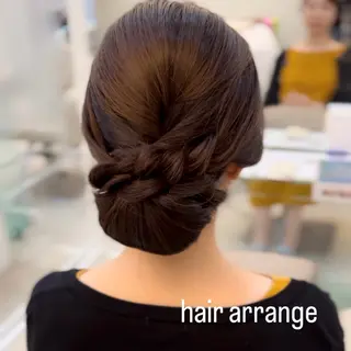 ロング ヘアアレンジ 似合わせカット暖色 カラーhiyonaのヘアスタイル