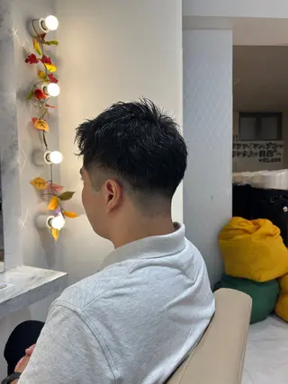 メンズ ヘアーメイクウィル野田阪神店所属・Yuu/髪質改善 デザインカラーのヘアスタイル