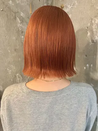 ミディアム カラー 暖色カラー/ブリーチ /かしむらゆうかのヘアスタイル