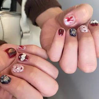 メンズ ネイル akari✨ 韓国風、メンズネイルのネイルデザイン