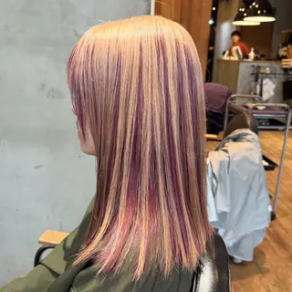 セミロング カラー La fith hair cheval　熊本店所属・透明感カラー🧸🫧 WAKOのヘアスタイル