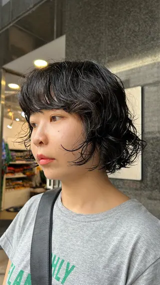 ショート カラー パーマ 🌿ボブ パーマ高橋啓太🌿のヘアスタイル