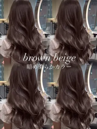 セミロング 🕊ブリーチなしカラ ー/レイヤーカットのヘアスタイル