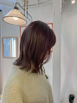 ミディアム カラー ボブ/色素薄めカラー RISAのヘアスタイル