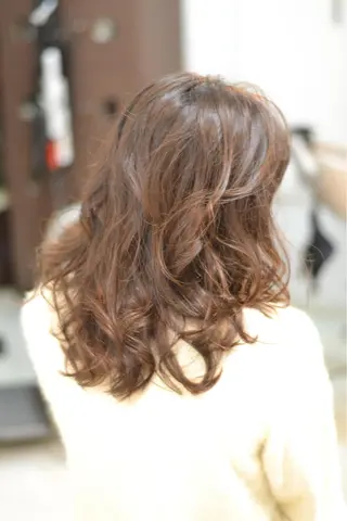 ミディアム セミロング カラー 大木 拓瑞のヘアスタイル