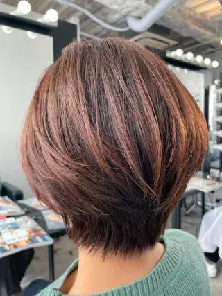 ショート カラー ブリーチなし透明感 タケザワミキのヘアスタイル