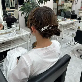 セミロング ヘアアレンジ 🥀YUIHA🥀 テザインカラー♥のヘアスタイル