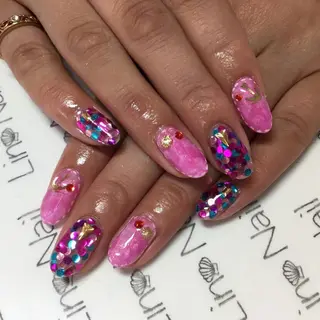 ショート ミディアム セミロング ロング ネイル Lino Nail(リノネイル)所属・Lino Nail sekitomiのネイルデザイン