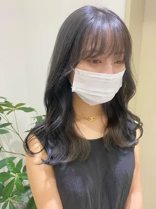 カラー 韓国ヘア顔周りカット 艶髪ベージュtamaのヘアスタイル