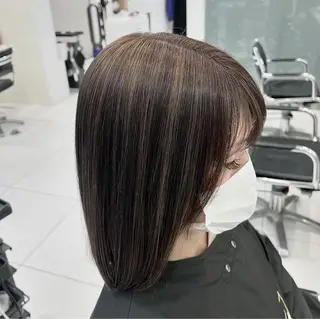 ミディアム カラー リコ🪐ハイライト モデル募集のヘアスタイル