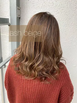 セミロング カラー 後藤紗英/髪質改善 /オリーブベージュのヘアスタイル