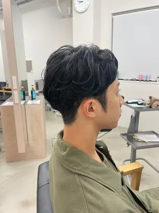 パーマ メンズ kana/ ブリーチ/暖色のヘアスタイル