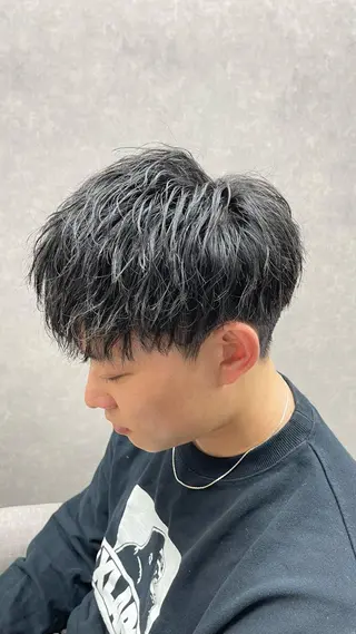 ショート パーマ メンズ GO TODAYシェアサロン大名店所属・濵武 尚人のヘアスタイル