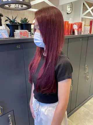 ロング カラー 細沼 葵のヘアスタイル