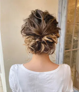 ミディアム ヘアアレンジ 森 早希絵のヘアスタイル
