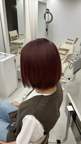 ミディアム カラー ハイトーン/艶髪/ 暗髪/韓国/sanaのヘアスタイル