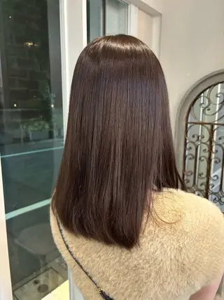 ミディアム 山﨑彩乃 🫧 縮毛矯正🪐のヘアスタイル