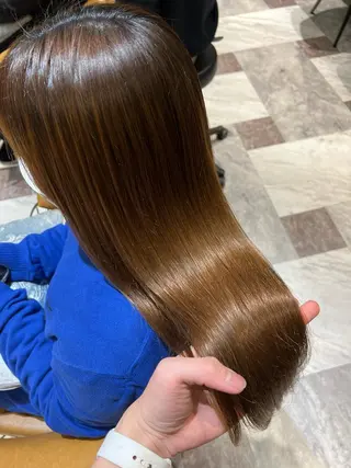 セミロング パーマ レイヤーカット/ 顔周り 五島巨幹のヘアスタイル