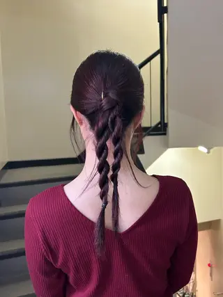 セミロング カラー ヘアアレンジ ☕️結【suii.】 ボブ/ヘアセット☕️のヘアスタイル