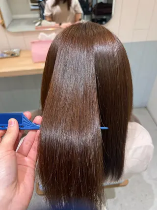 セミロング サラツヤ美髪矯正✨️ 平木亜美‪のヘアスタイル