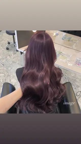 ロング カラー すみれ Euphoriaのヘアスタイル