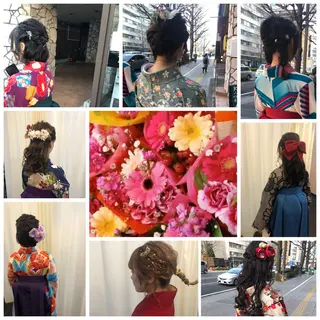 ヘアアレンジ 艶カラー🩵💛 NANAのヘアスタイル