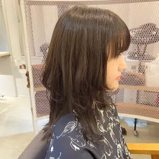 ロング 顔周りデザイン/ ママ美容師/濱ほのかのヘアスタイル