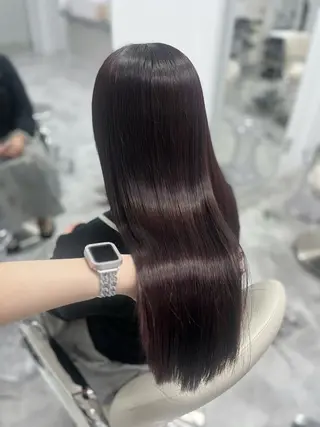 ロング 𝑴𝑰𝑯𝑶 ／ワンホンヘアのヘアスタイル