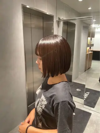 ミディアム パーマ 植田 侑磨のヘアスタイル