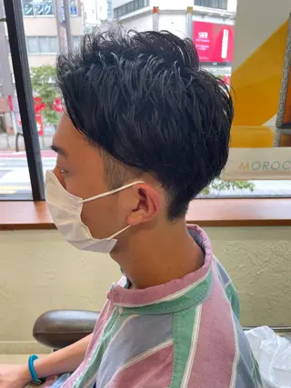 ショート ヘアアレンジ メンズ ブリーチ特化 ハイトーンRYOYAのヘアスタイル