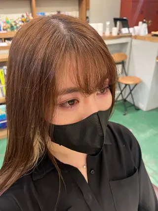 パーマ ♱地雷カラー♱ウルフ ♱ 藍衣 ♱のヘアスタイル