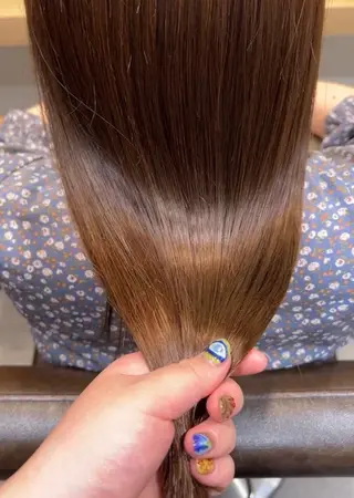 ロング ぱつっとボブ/Wカラ ー/ことこ🍒のヘアスタイル