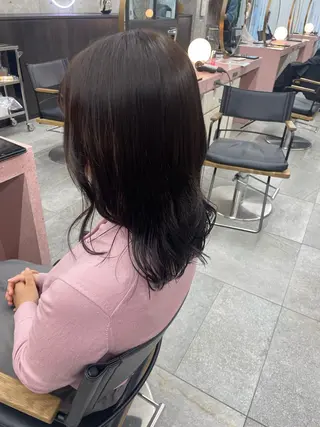 セミロング 鈴木瑛里／ブロンド ベージュ／男女のヘアスタイル