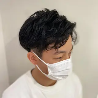 ショート パーマ メンズ 橋本 琉磨のヘアスタイル