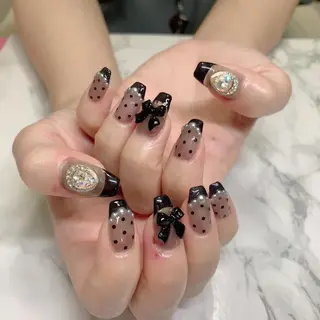 ネイル はな💎ネイル ワンホン、長さ出しのネイルデザイン