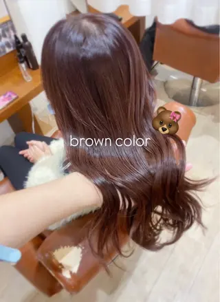 ロング カラー 阿部 愛理のヘアスタイル